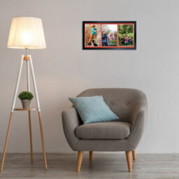 AK Frames 16X8 Pastel Pink Sleek Multi Photo Frame With Poppy Red Mount - Holds 3 Apertures (3X) 7X5 Photos - thumbnail 3