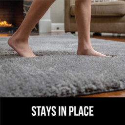 Pure Grey 160 X 230 Cm (5 Ft 3 In X 7 Ft 7 In) Fluffy Soft Carpet Large Rug Anti-Slip Bedroom Living Room Floor Mats - thumbnail 6