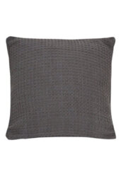 Lisbon Pure Cotton Cushion Cover In Charcoal, 60 X 60Cm