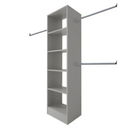 Spacepro Modular Pebble Grey Tower Unit (H)2100mm (W)600mm (D)500mm - thumbnail 1