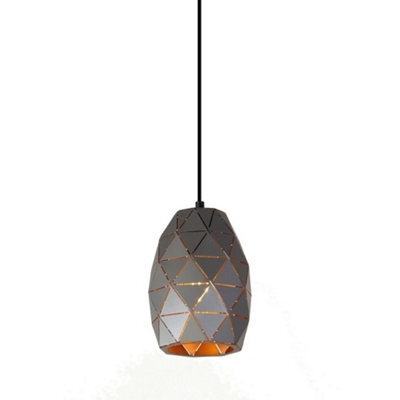 Luminosa Lighting Luminosa Modern Hanging Pendant Graphite, Gold, Champagne 1 Light , E27 - image 1