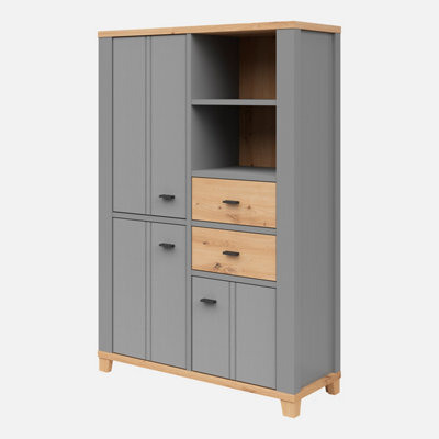 Heze Furniture Annika 3 Door 2 Drawers Display Shelving Unit With Ample Storage - image 1