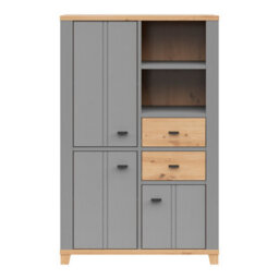 Heze Furniture Annika 3 Door 2 Drawers Display Shelving Unit With Ample Storage - thumbnail 4