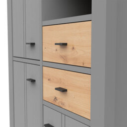 Heze Furniture Annika 3 Door 2 Drawers Display Shelving Unit With Ample Storage - thumbnail 5