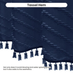 INHOUSOLU HOME DÉCOR Inhousolu Home Decor Stylish Boho Shower Curtain Tufted Chevron Stripes Waterproof Washable - thumbnail 6