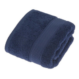 Homescapes Turkish Cotton Navy Blue Hand Towel - thumbnail 1