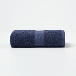 Homescapes Turkish Cotton Navy Blue Hand Towel - thumbnail 2