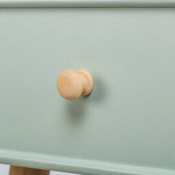 Nordlys 1-Door Mint Green Beech Wood Nightstand Sea Side Style Bedroom - thumbnail 7