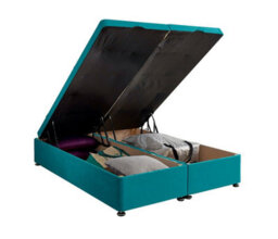 Adore Designs Plush Velvet Ottoman Storage Bed Base - End-Lift - 6Ft Super King - Mallard - thumbnail 2