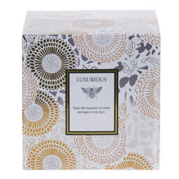 Breeins Embossed Cup White Handmade English Pear Freesia Soy Wax Scented Candle - thumbnail 6