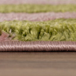 The Rugs Joli Green And Pink Geometric Rug Soft Dense Pile Easy To Clean And Pet Friendly For Living Rooms And Bedrooms - thumbnail 3