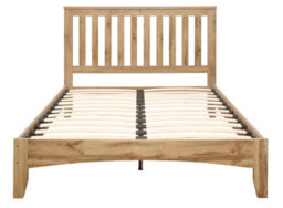 Save On Goods UK 4Ft6 Double Oak Finish Bed Frame,bedstead. Wood Wooden - thumbnail 3