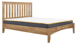 Save On Goods UK 4Ft6 Double Oak Finish Bed Frame,bedstead. Wood Wooden - thumbnail 2