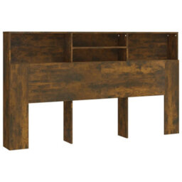 Berkfield Headboard Cabinet Smoked Oak 180X19X103.5 Cm - thumbnail 2