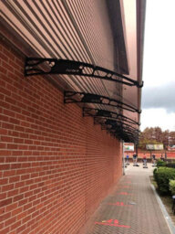 Canofix UK Canofix Door Canopy Pc 6500 Width X 1500 Projection (Black Bracket - Bronze Sheet) - thumbnail 2