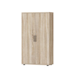 MMT Funiture Designs Oak 2 Door Locking Storage Cabinet Filing Cupboard Office Utility Unit - thumbnail 1