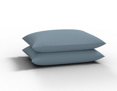 CHILIMILII Polycotton Pair Of Pillowcases Plain Dyed Housewife Pillow Covers 50X75 Cm
