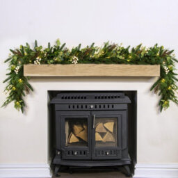 Christmas Tree World 180Cm Pre-Lit Decorated Pe Pine Garland With White Berries - thumbnail 2