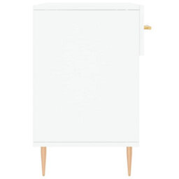 Berkfield Industrial Shoe Bench White 102X35X55 Cm Engineered Wood - thumbnail 7