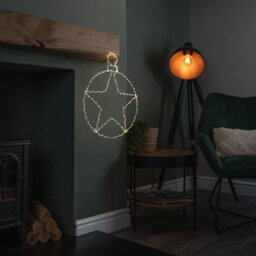 Samuel Alexander 48Cm Light Up Hanging Christmas Star Bauble With 236 Warm White Leds - thumbnail 2