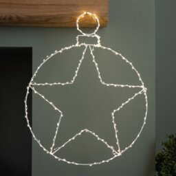 Samuel Alexander 48Cm Light Up Hanging Christmas Star Bauble With 236 Warm White Leds - thumbnail 4