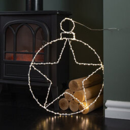 Samuel Alexander 48Cm Light Up Hanging Christmas Star Bauble With 236 Warm White Leds - thumbnail 5