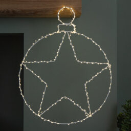 Samuel Alexander 48Cm Light Up Hanging Christmas Star Bauble With 236 Warm White Leds - thumbnail 1