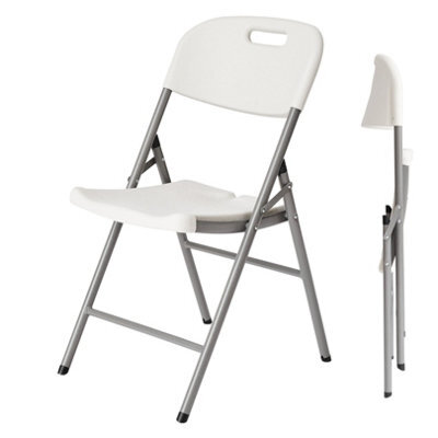 Novecrafto Heavy Duty Folding Chair - 53 X 44 X 83 Cm Hdpe Plastic & Powder Top With Coated Steel Frame, Indoor & Outdoor Use - image 1