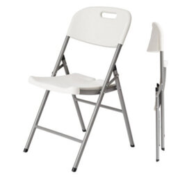 Novecrafto Heavy Duty Folding Chair - 53 X 44 X 83 Cm Hdpe Plastic & Powder Top With Coated Steel Frame, Indoor & Outdoor Use