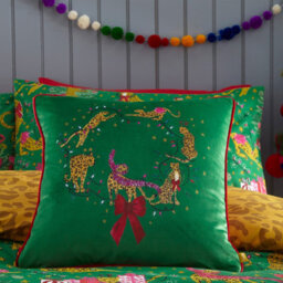 Furn. Purrfect Christmas Festive Reversible Duvet Cover Set, Toddler/junior, Green - thumbnail 5
