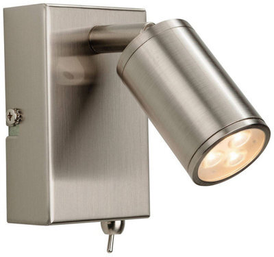 Luminosa Lighting Luminosa Orion Led 3 Light Indoor Wall Spotlight (Switched) Brushed Steel