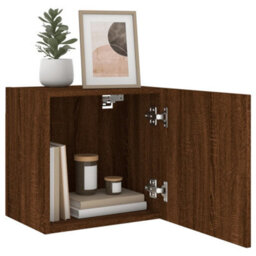 Berkfield Tv Wall Cabinets 2 Pcs Brown Oak 40.5X30X40 Cm Engineered Wood - thumbnail 5