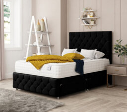 Bed Choices Regency Plush Velvet Divan Bed With Mattress, Headboard & 2 Storage Drawers - Single - thumbnail 1