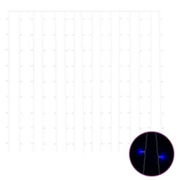 Berkfield Led Curtain Fairy Lights 3X3M 300 Led Blue 8 Function - thumbnail 2