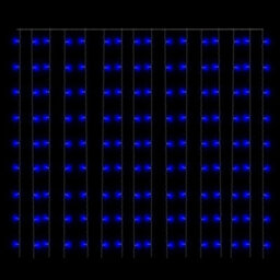 Berkfield Led Curtain Fairy Lights 3X3M 300 Led Blue 8 Function - thumbnail 5