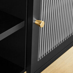 Furniturebox Uk Kafe Black Metal Tv Sideboard - thumbnail 5