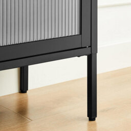 Furniturebox Uk Kafe Black Metal Tv Sideboard - thumbnail 6