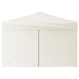 Walplus Folding Party Tent Garden Gazebo Canopy With Sidewalls Cream 3X3 M - thumbnail 4