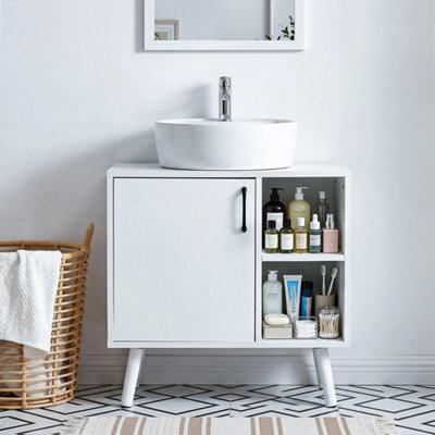 Under Sink Cabinet Bathroom Basin Unit Cupboard Storage Furniture - image 1