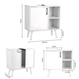 Under Sink Cabinet Bathroom Basin Unit Cupboard Storage Furniture - thumbnail 2