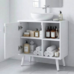 Under Sink Cabinet Bathroom Basin Unit Cupboard Storage Furniture - thumbnail 3