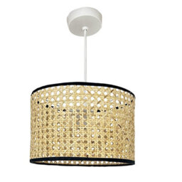 First Choice Lighting Set Of 2 Kona Natural Rattan 25 Cm Easy Fit Pendant Shades - thumbnail 3