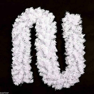 Snowtime Shatchi 2M White Christmas Garland Alaskan Pine For Fireplaces - image 1