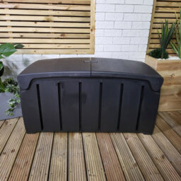 Samuel Alexander 1.15M X 61Cm Large Black Garden Storage Box With 300 Litre Capacity With Padlockable Lid - thumbnail 5