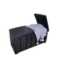 Samuel Alexander 1.15M X 61Cm Large Black Garden Storage Box With 300 Litre Capacity With Padlockable Lid - thumbnail 2
