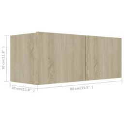 Berkfield 2 Piece Tv Cabinet Set Sonoma Oak Engineered Wood - thumbnail 6