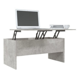 Berkfield Coffee Table Concrete Grey 102X50.5X46.5 Cm Engineered Wood - thumbnail 4