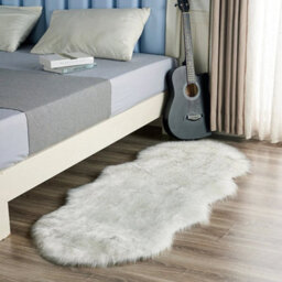 White Grey Tip-Irregular 60X150Cm Large Faux Fur Sheepskin Rug Fluffy Mat Room Sofa Hairy Mat Shaggy Floor Carpet - thumbnail 4