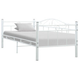 Vidaxl Daybed Frame Without Mattress White Metal 90X200Cm - thumbnail 1