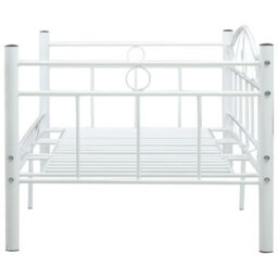 Vidaxl Daybed Frame Without Mattress White Metal 90X200Cm - thumbnail 4